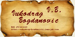 Vukodrag Bogdanović vizit kartica